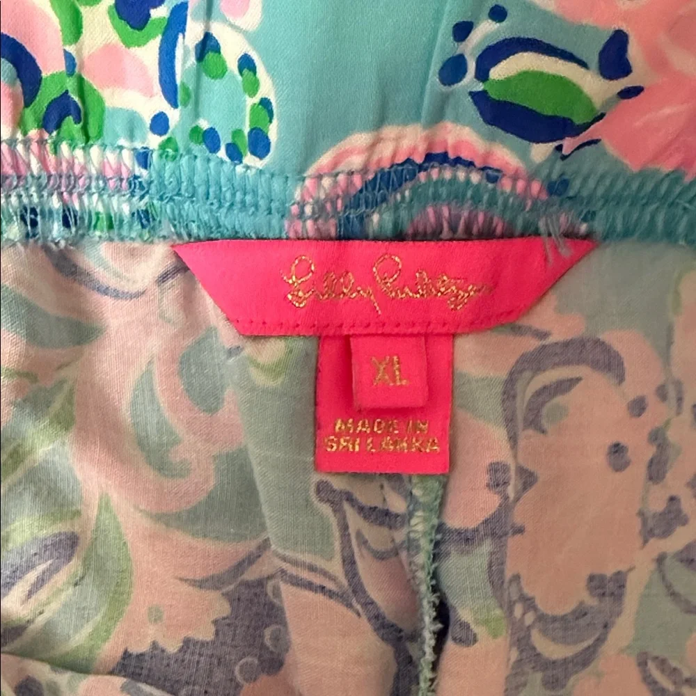 Lilly Pulitzer Bal Harbor Palazzo Style Blue and Pink Size XL - Picture 2 of 5